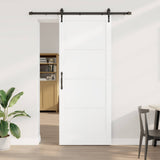 Sliding Door ORKDAL 93 x 232 cm Engineered Wood White and Black 3450238