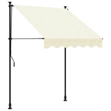 Retractable Awning Cream 150x150 cm Fabric and Steel 368744