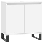 ZNTS 3 Piece Bathroom Cabinet Set White Engineered Wood 3187797