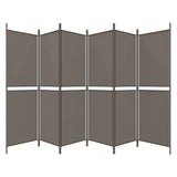 6-Panel Room Divider Anthracite 300x220 cm Fabric 350256