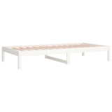 ZNTS Day Bed without Mattress White 90x200 cm Solid Wood Pine 820413