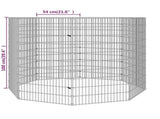 Free Range Animal Enclosure 8-Panel 54x100 cm Galvanised Iron 171582