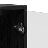 Highboard 2 pcs Black Oak 68 x 37 x 142 cm Engineered Wood 3402646