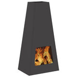 Fire Pit Black 50 x 35 x 100 cm Steel 859004
