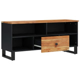 TV Cabinet 100x33x46 cm Solid Wood Acacia&Engineered Wood 351971