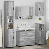 Bathroom Furniture Set with Drawer with Shelf 5 pcs Grey Sonoma 3393069