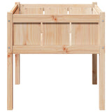 Garden Planter Nature 70 x 70 x 70 cm Solid Pine Wood 8000848