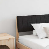 Upholstered Headboard Black 200 cm Solid Pine Wood 879211
