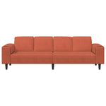 Fabric Sofa with Cushion Red Orange Corduroy fabric 3335107