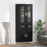 Highboard Black Oak 69.5 x 34 x 180 cm Engineered Wood 3416117
