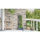 Garden Planter LiGht Grey 40 x 40 x 125.5 cm PP 42002881