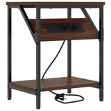 Bedside Cabinet 2 pcs Brown Oak 38 x 30 x 48 cm Engineered Wood 859589