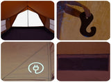 Cabin Tent Brown 340 x 246 x 210 cm Polycotton 42017507