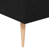 Sideboard Black Oak 90 x 34 x 80 cm Engineered Wood 869078