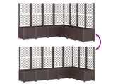 Garden Planter with Trellis Brown 160x160x140 cm PP 367885