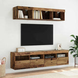 TV Wall Cabinets 2 pcs Old Wood 80 x 30 x 40 cm Engineered Wood 882978