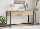 End Table with Drawer Sonoma 100 x 36 x 75 cm Engineered Wood 886697