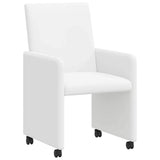 Dining Chairs with Wheels 2 pcs White 57 x 66 x 94 cm 42017824
