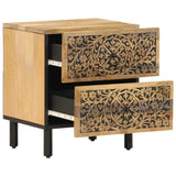 Bedside Cabinets 2 pcs 40x33x46 cm Solid Wood Mango 358211