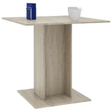 Dining Table Sonoma Oak 80x80x75 cm Engineered Wood 800255