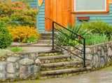 Handrails for Outdoor Steps, Wrought Iron Handrail Fits 1 to 4 Steps, Transitional Handrail with 64898566
