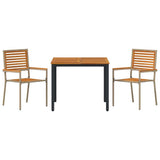 Garden Dining Set 3 pcs Beige and Brown Poly Rattan 3365492