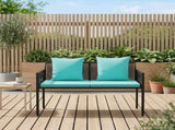 Outdoor Benches 2 -Seater 116 x 56 x 75 cm Poly Rattan 42025356