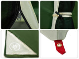 Camping Tent Set Folding 2 pcs Green Taffeta and Fabric 3337173