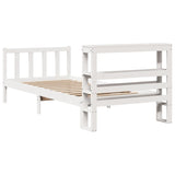 Bed Frame without Mattress White 90x190 cm Single Solid Wood Pine 3305748