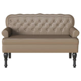 Bench Cappuccino 119.5 x 64.5 x 75 cm Faux Leather 42019298