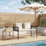Outdoor Benches 2 -Seater 116 x 56 x 75 cm Poly Rattan 42025354