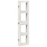 Room Divider 6 Panels White Solid Wood Paulownia 358697