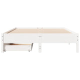 Bed Frame without Mattress White 140x190 cm Solid Wood Pine 3301723