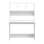 ZNTS Desk with Shelves White 102x45x148 cm Engineered Wood 823000