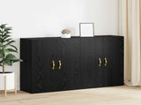 Wall-Mounted Cabinet 2 pcs Black Oak 69.5 x 34 x 90 cm 3394520