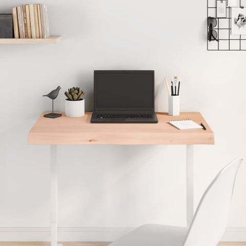 Table Top 80x60x cm Untreated Solid Wood Oak 3156298