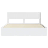 Bed Frame with Storage and Headboard White 180 x 200 cm 3414179