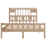 Bookcase Bed without Mattress 160x200 cm Solid Wood Pine 3322176