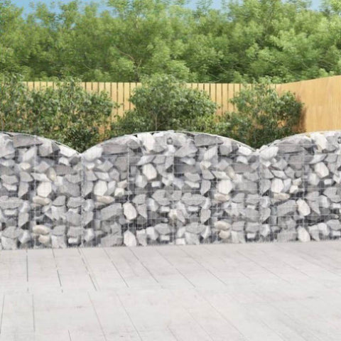 Arched Gabion Basket 200x30x100/120 cm Galvanised Iron 153465