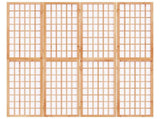 Folding 4-Panel Room Divider Japanese Style 160x170 cm 352084