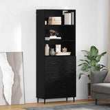 Highboard with Drawer Black Oak 69.5 x 34 x 180 cm 3416072
