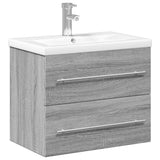 Bathroom Sink Cabinet with Built-in Basin Grey Sonoma 3278774
