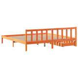 Bed Frame without Mattress Wax Brown 200x200 cm Solid Wood Pine 3301497