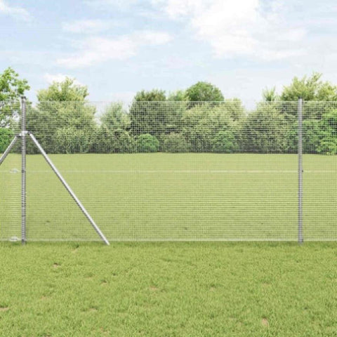 Welded Wire Fence Silver 1.2 x 10 m Steel 42004894