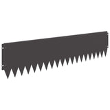 Lawn Edging 10 pcs 103 x 25 cm Steel Black 8008392