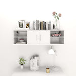 Wall Shelf High Gloss White 102x30x29 cm Engineered Wood 806262