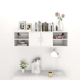 Wall Shelf High Gloss White 102x30x29 cm Engineered Wood 806262