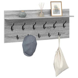 Wall-Mounted Coat Rack with Shelf Grey Sonoma 100 x 40 x 12 cm 874448