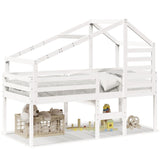 High Sleeper Bed without Mattress White 80x200 cm Solid Wood Pine 3281975
