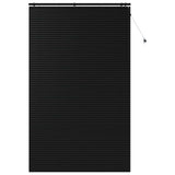 Venetian Blind Black 145 x 250 cm 35 mm Solid Paulownia Wood 42015525